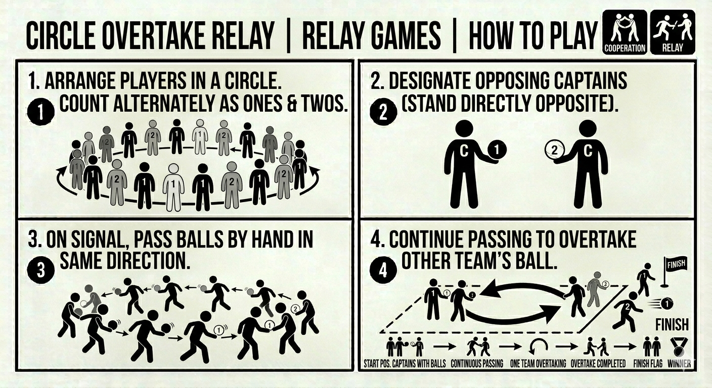 Circle Overtake Relay